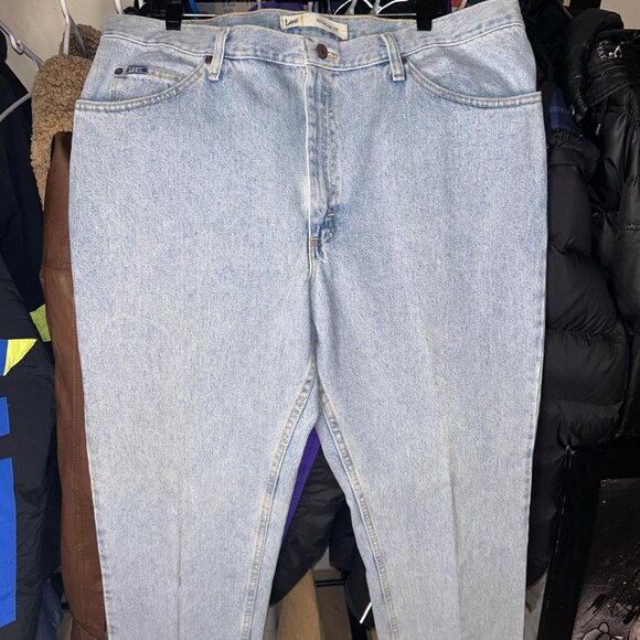 Light Wash 90s Lee Straight leg jeans 40x34 - Picture 2 of 5